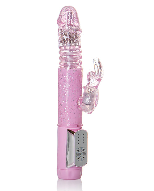 Jack Rabbit Petite Thrusting Vibrator with Bunny Clitoral Teaser - Pink