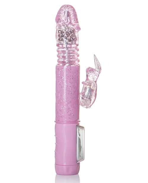 Jack Rabbit Petite Thrusting Vibrator with Bunny Clitoral Teaser - Pink