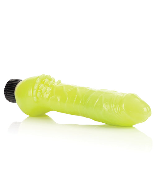 Glow In The Dark 7-Inch Jelly Penis Vibrator with Multi-Speed Settings