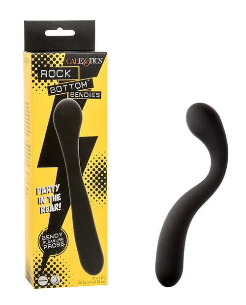 Rock Bottom Anal Probe Dual-Ended Flexible Silicone Bendable Design for Versatile Stimulation