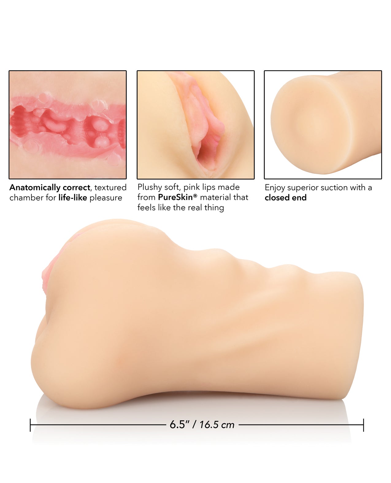 Stroke It Pussy Ivory Heavy-Duty Realistic Masturbator Sleeve