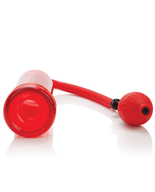Fireman's Pump Red Penis Enhancement Device with Ergonomic Bulb
