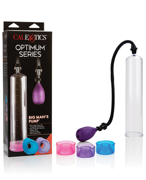 Optimum Series Penis Enhancement Pump 12 Inch Clear Cylinder Interchangeable TPE Sleeves for Enhanced Size and Firmness