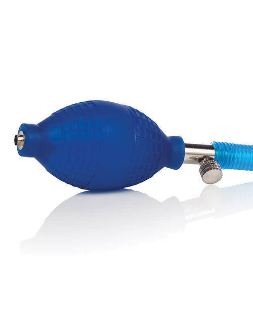 Head Coach Blue Penis Pump with Soft TPE Donut and EZ Squeeze Bulb
