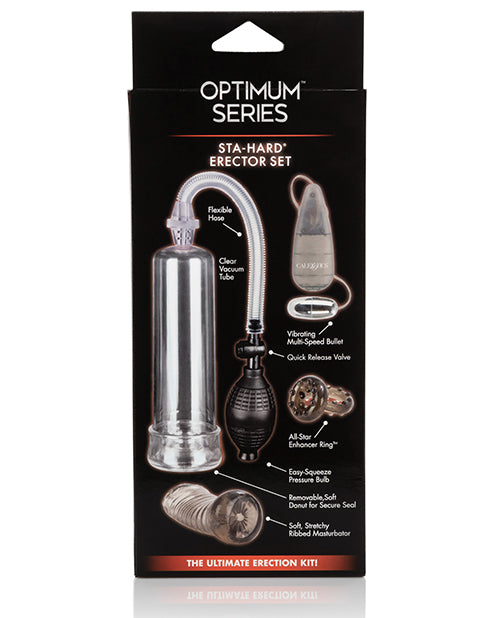 Optimum Series Sta-Hard Erector Set with Pump, Ring, Masturbator & Bullet