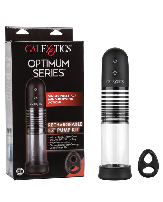 Optimum Series Penis Enhancement Kit with Rechargeable Pump and Dual Silicone Ring for Enhanced Endurance