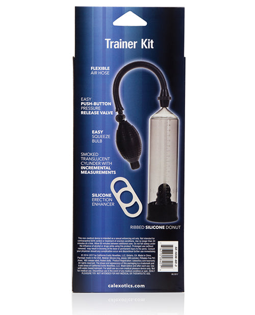 Apollo Trainer Kit Pump with Silicone Enhancer Ring - Black Penis Enhancement Kit