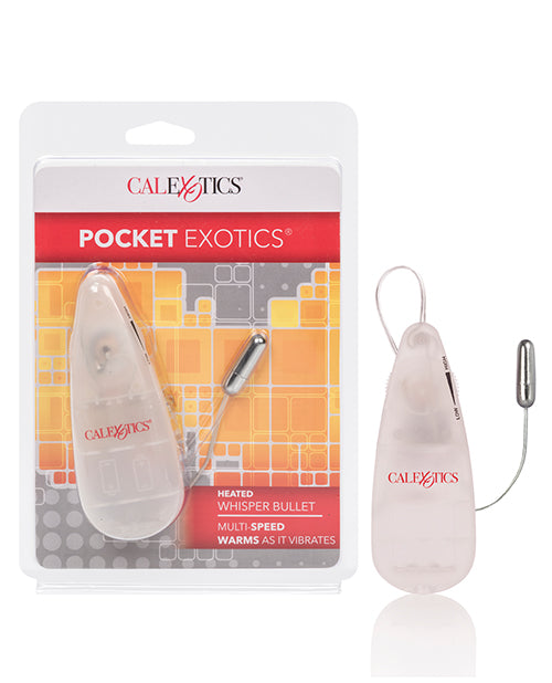Pocket Exotics Stimulator Silver Heated Bullet with Compact Easy-Control for Discreet Intimate Use