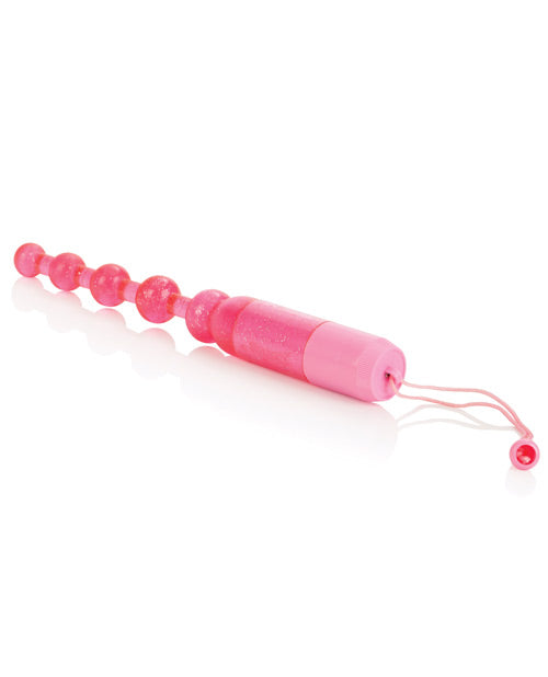 Vibrating Pleasure Beads Waterproof Stimulator with Multi-Speed Vibration - Pink