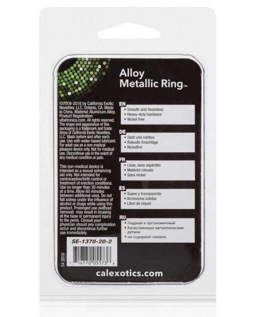 Large Alloy Metallic Penis Ring with Seamless Wide Band