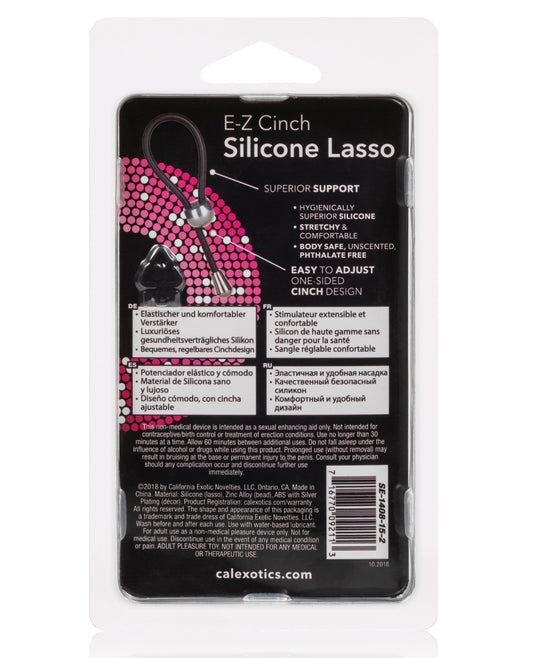 EZ Cinch Silicone Lasso Ring with Bead Adjustable Fit