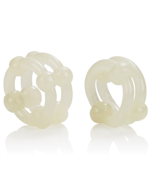 Glow-in-the-Dark Double Stacker Cock Rings with Sensation Beads