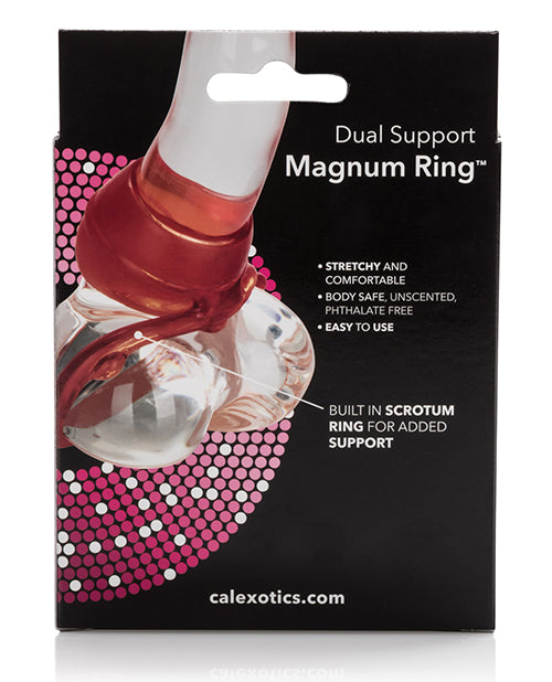 Dual Support Magnum Ring in Red with Extra Wide Scrotum Support