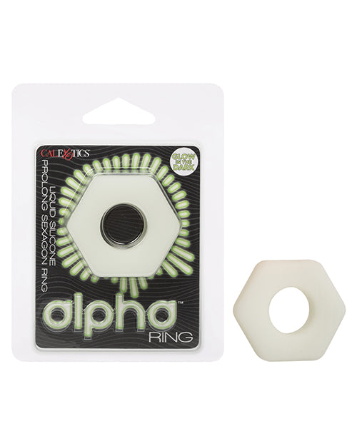 Alpha Liquid Silicone Penis Enhancement Glow-in-the-Dark Stretchy Waterproof Ring for Prolonged Intimate Stamina