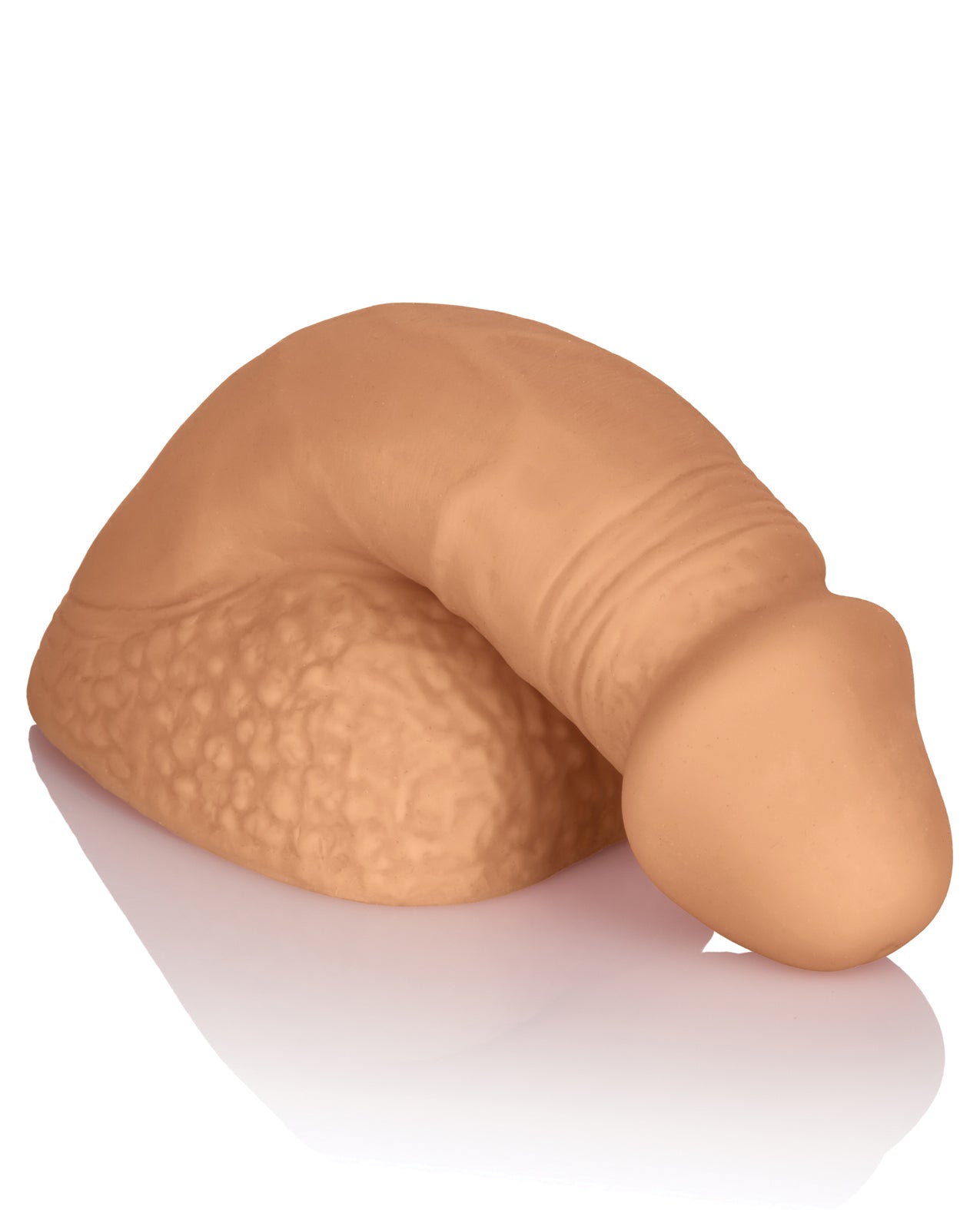 Packer Gear 4-Inch Silicone Packing Penis in Tan with Harness-Compatible Base