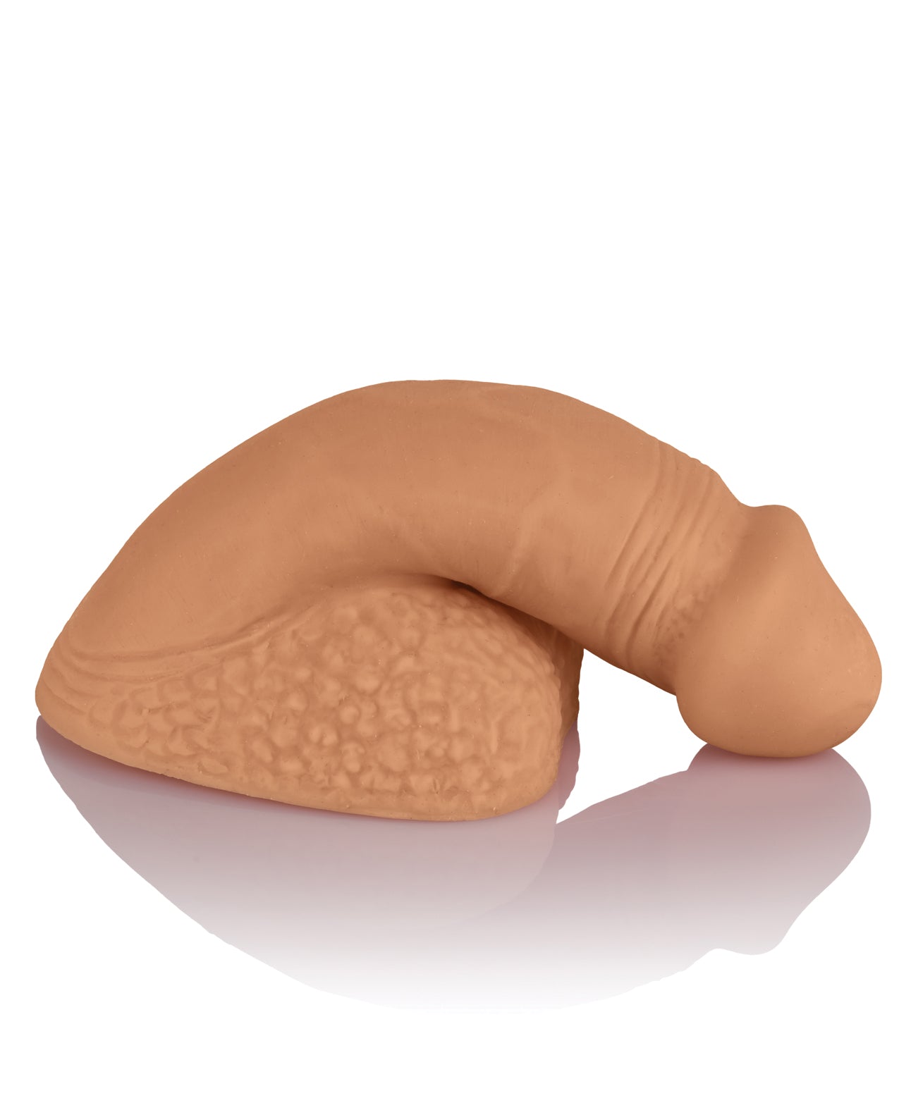 Packer Gear 4-Inch Silicone Packing Penis in Tan with Harness-Compatible Base
