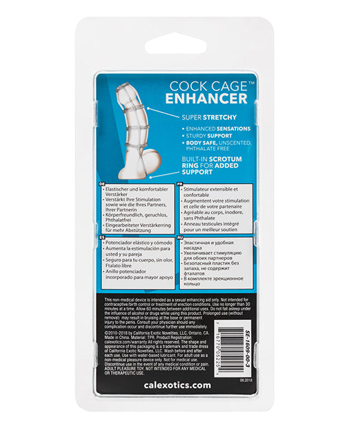 Cock Cage Enhancer - Clear Ultra-Stretchy Penis Support