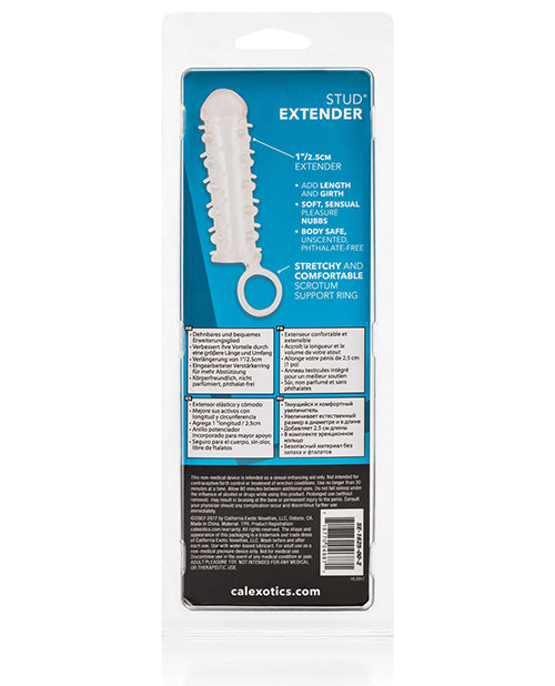 Stud Extender With Support Ring – Clear Penis Enhancement Sleeve