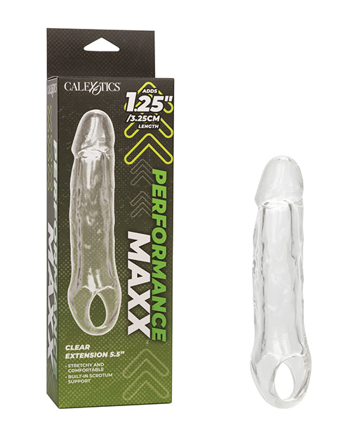 Performance Maxx Penis Extension Clear Ultra-Soft Head Built-In Strap for Comfortable Enhancement