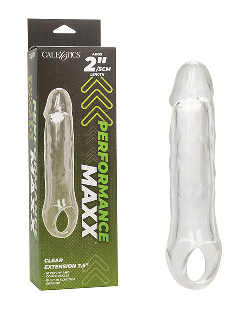 Performance Maxx Penis Extension Clear Ultra-Soft Head Built-in Strap for Enhanced Intimate Experiences