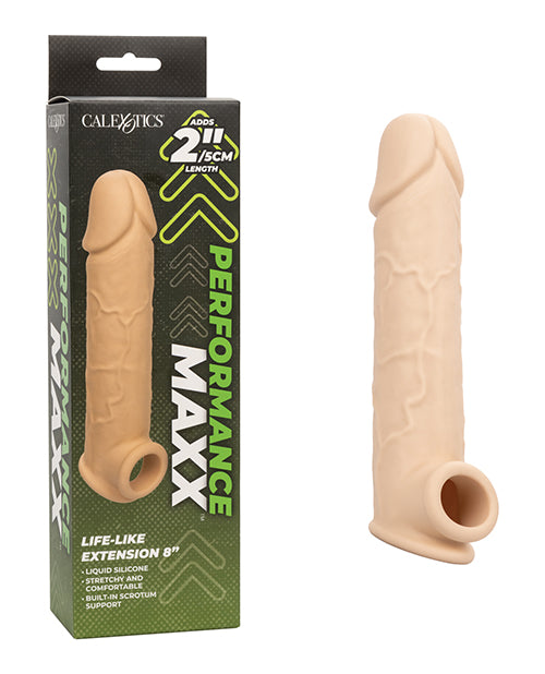 Performance Maxx Penis Enhancement 8 Inch Sleeve with Scrotum Strap for Added Length and Stamina