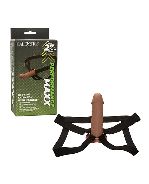 Performance Maxx Penis Enhancement Life-Like Silicone Extension Adjustable Harness for Enhanced Intimacy