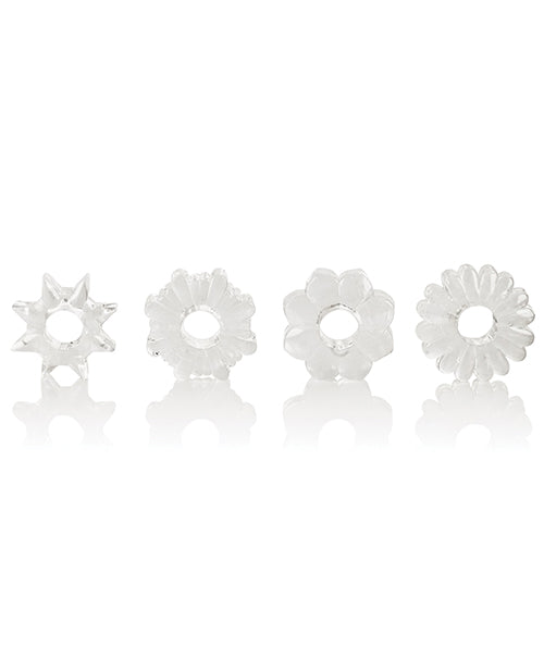 Super Stretchy TPR Penis Enhancer Rings Set – 4 Clear Varieties