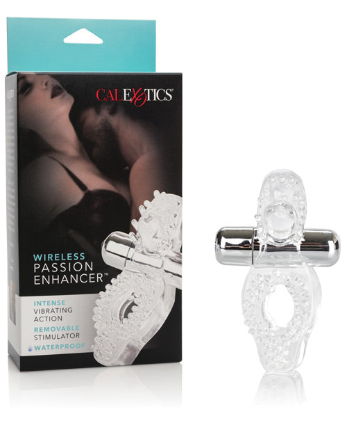 Couple's Enhancers Stimulator Clear Wireless Passion Enhancer with Removable Bullet Vibrator for Couples Intimacy