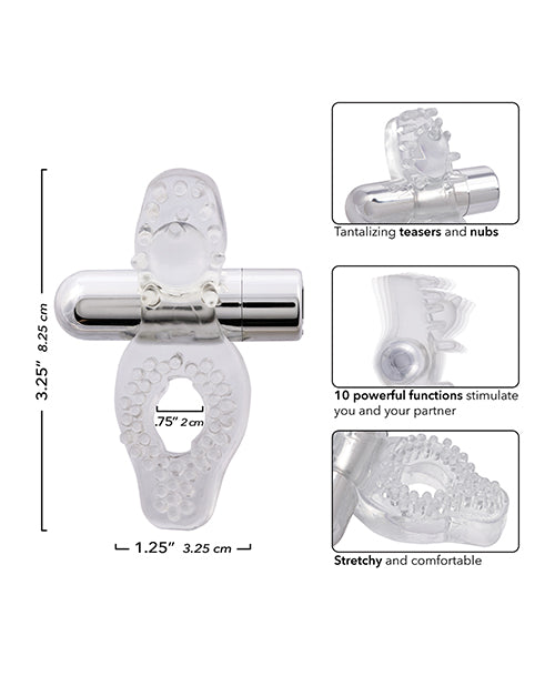 Clear Wireless Passion Enhancer Stimulator with Bullet Vibrator