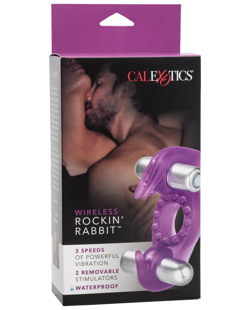 Couple's Enhancers Stimulator Wireless Rockin' Rabbit with Dual Vibrating Bullets for Shared Mutual Stimulation