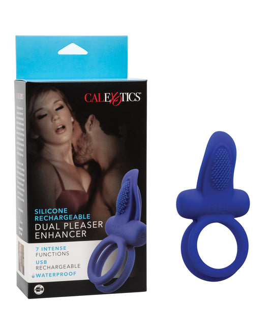 Couples Enhancers Penis Enhancement Rechargeable Silicone Cock Ring with Clitoral Teaser for Intimate Dual Stimulation