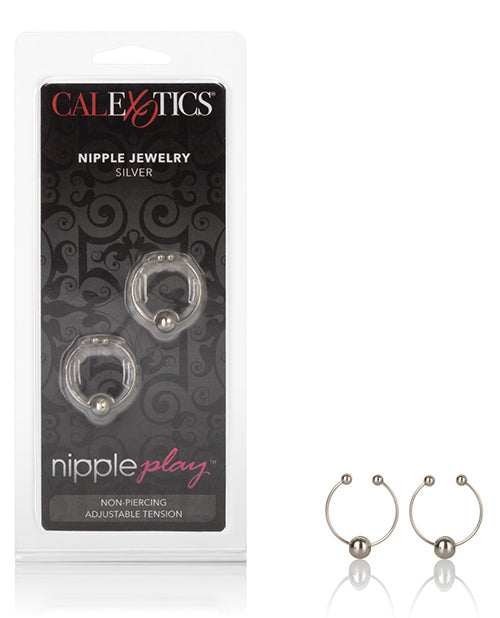 Nipple Play Nipple Jewelry Silver Non-Piercing Beaded Breast Rings for Sensual Stimulation and Body Adornment