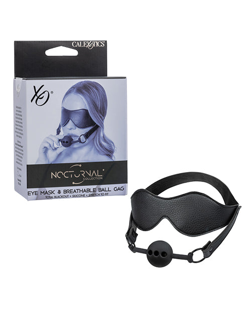 Nocturnal Collection Eye Mask & Breathable Ball Gag Set for Sensory Play