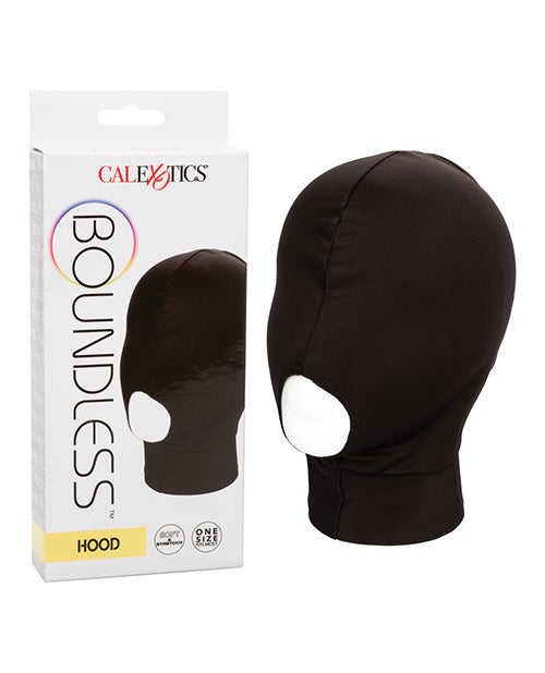 Boundless bondage hood open mouth breathable fabric sensory deprivation mask for adventurous couples play