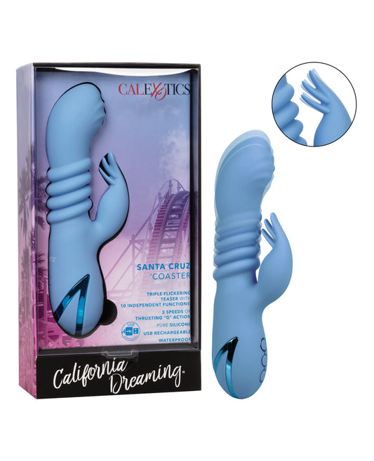 California Dreaming Vibrator Thrusting Motion Pinpoint Teaser Waterproof Silicone for Enhanced Stimulation