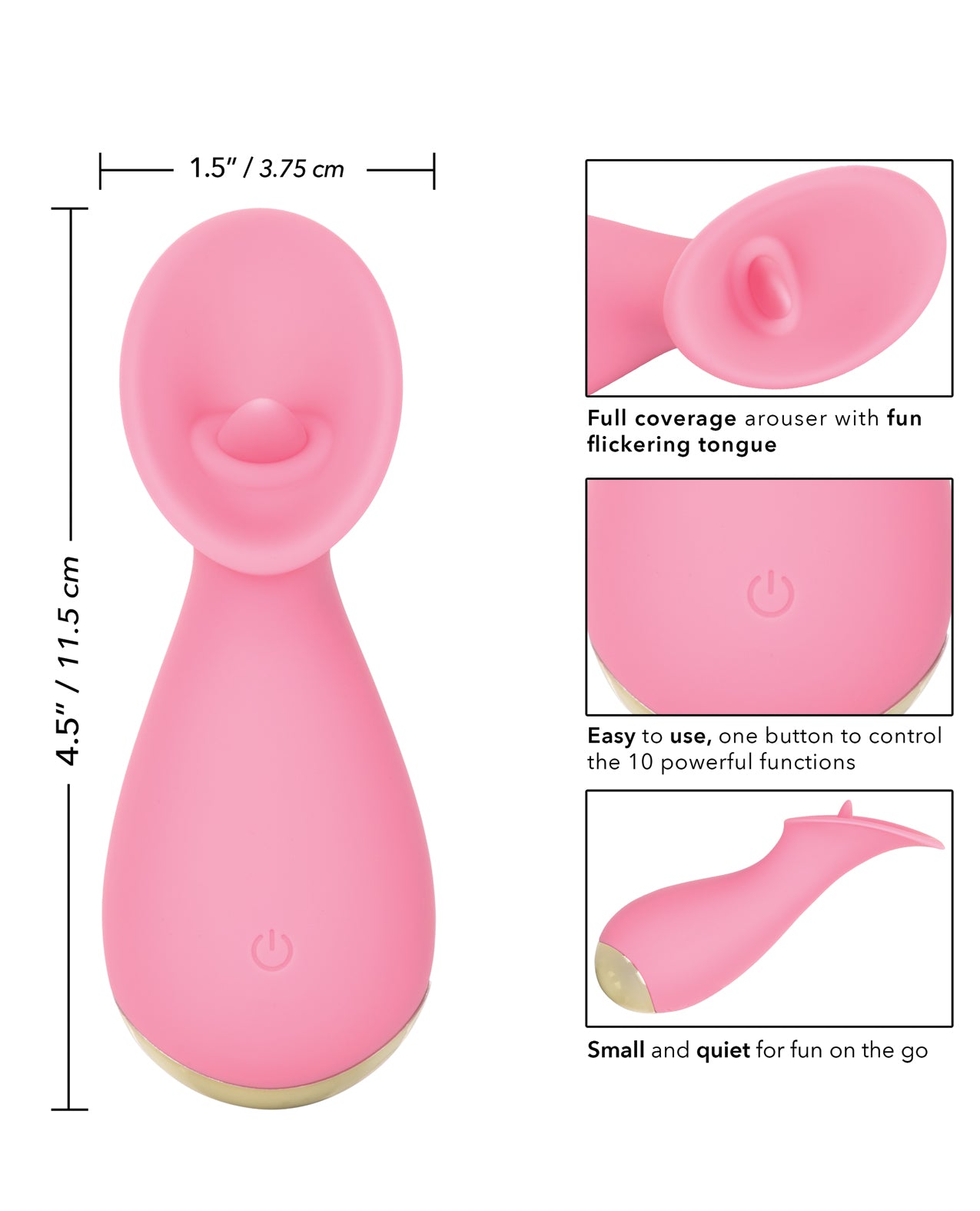 Slay #TickleMe Pink Vibrator with Flickering Tongue Teaser