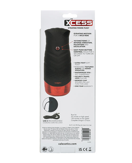 Xcess Gyrating Power Pussy Vibrating Masturbator with Realistic Texture