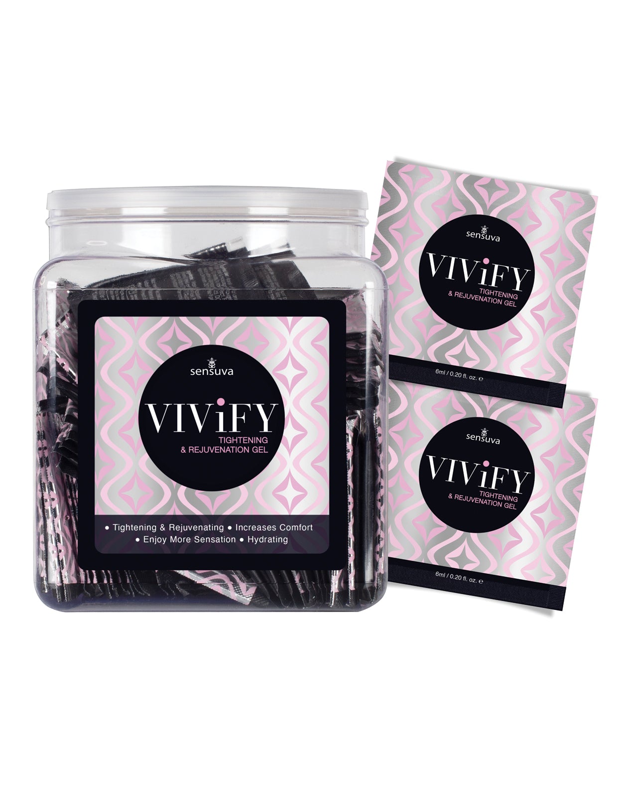 Sensuva Sexual Enhancer Vivify Tightening Gel with Organic Aloe and Single-Use Packets for Women's Comfort
