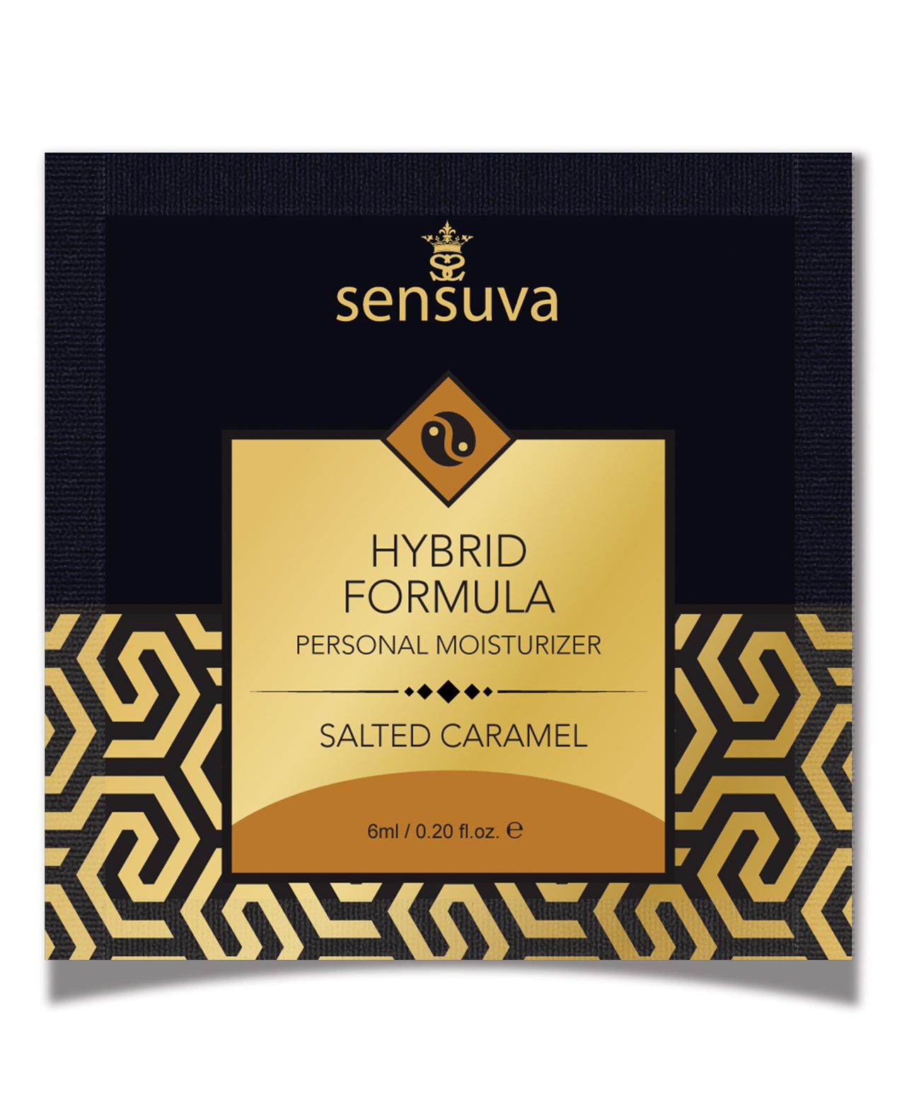 Sensuva Hybrid Lubricant Water-Based Salted Caramel Scent Single Use Packet for Sensitive Skin and Moisturizing Intimacy