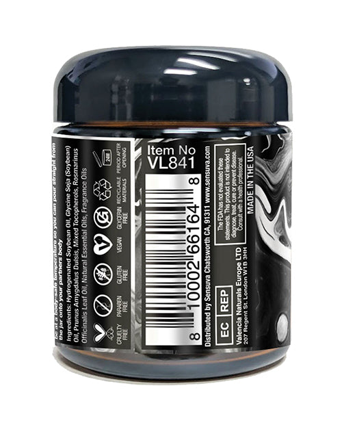 Sensuva Hero Dark Temptation Luxury Massage Oil Candle – Ocean & Forest Scent