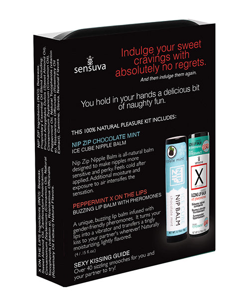 Sensuva Lips & Nips Pleasure Kit with Chocolate Mint and Peppermint Balms