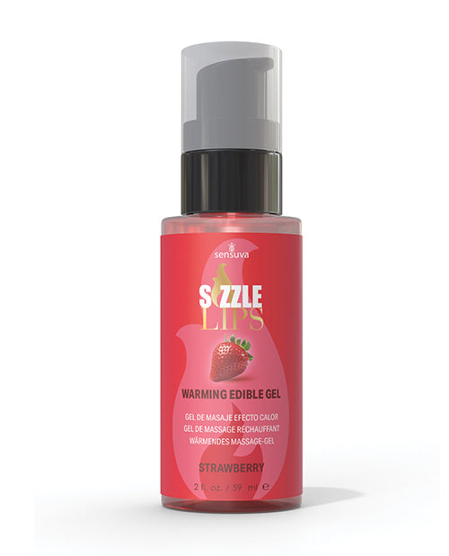 Sensuva Sexual Enhancers Strawberry Edible Warming Gel Kissable for Intimate Massage and Romance