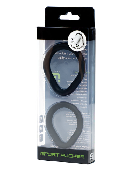 Sport Fucker Penis Enhancement Silicone Ring Set with Dual Sizes for Comfortable Support