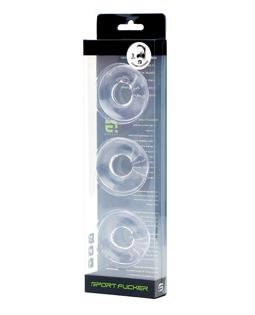 Sport Fucker Cockring Set Stretchy TPR Super Comfortable Design for Penis Enhancement