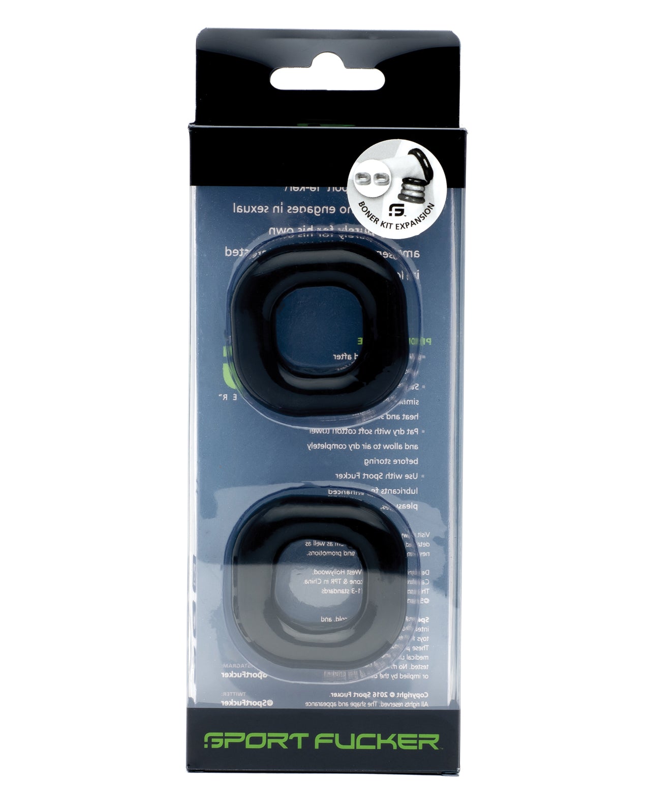 Sport Fucker Boner Expansion Kit - Black Penis Enhancement Accessory
