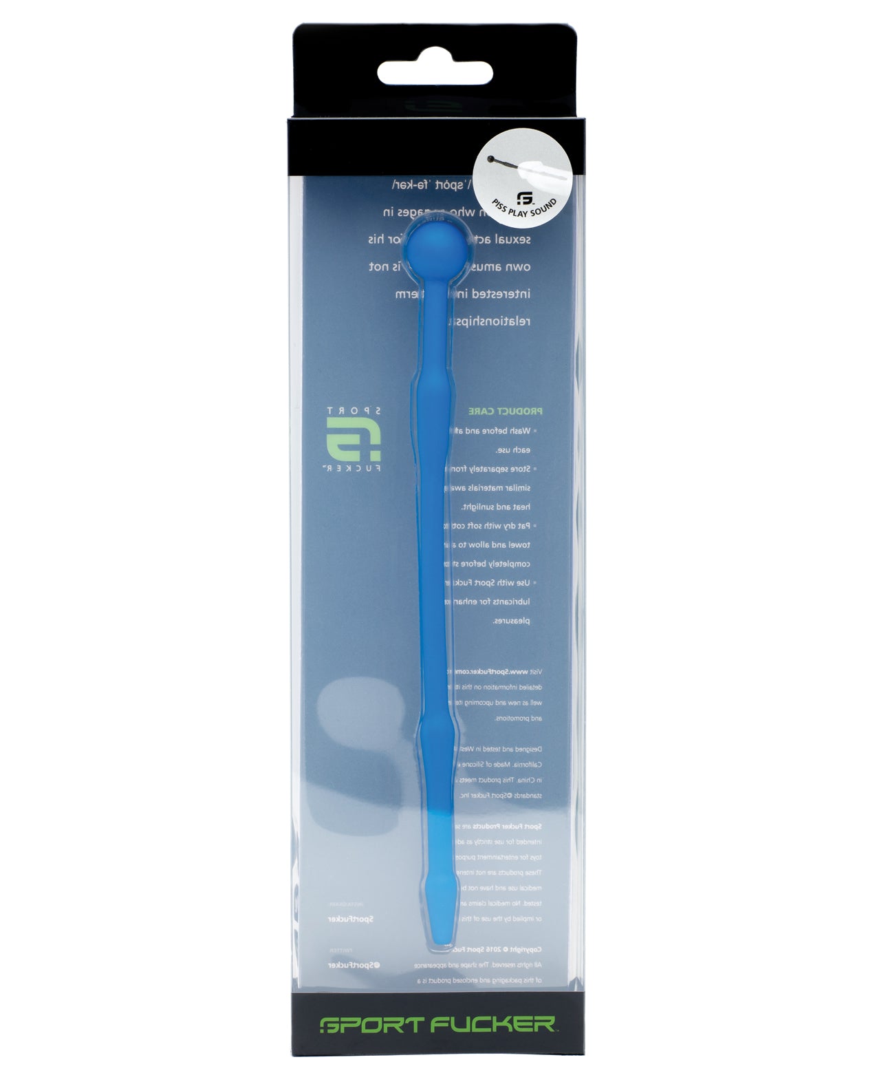 Sport Fucker Blue Silicone Piss Play Sound with Hollow Shaft