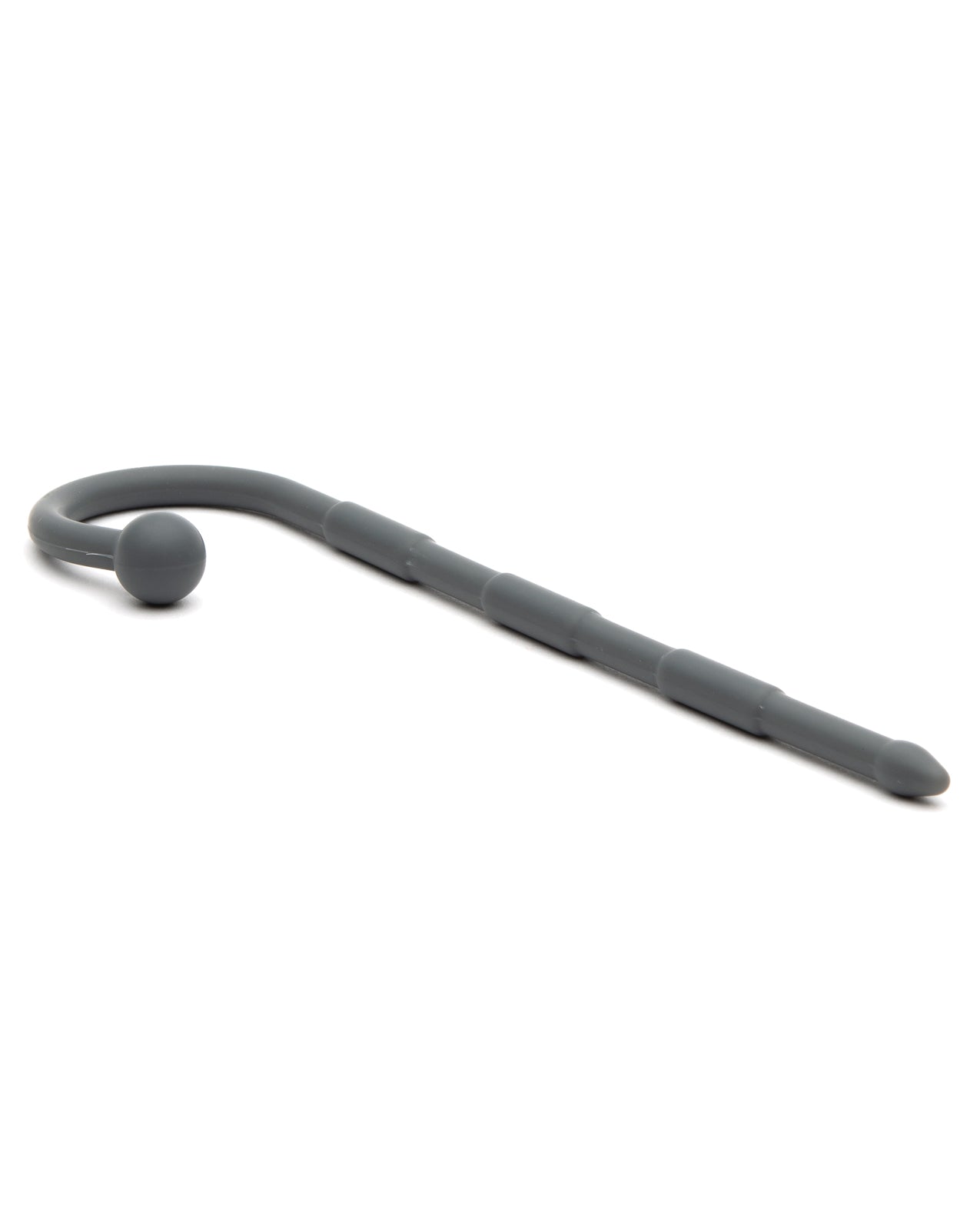 Sport Fucker Ultra Sound Grey Silicone Sounding Plug with Frenulum Handle