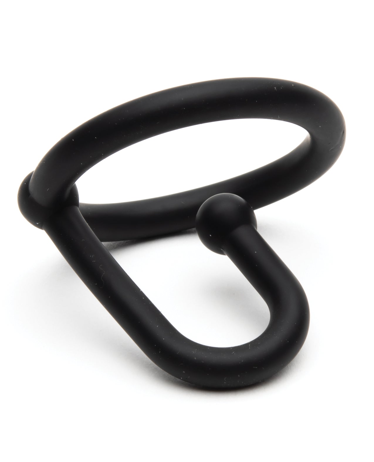 Black Medical-Grade Silicone Cock Glans Ring with Stretchy Fit