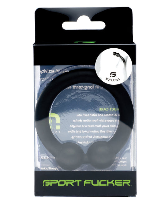 Sport Fucker Bullring Silicone Ring in Black for Penis Enhancement