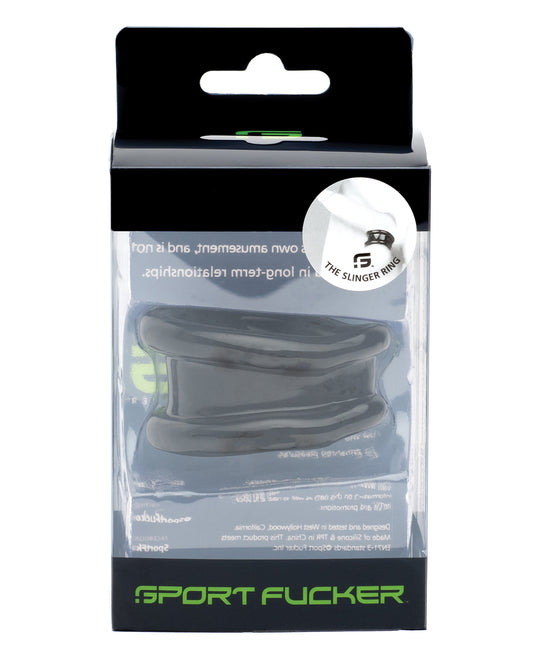 Sport Fucker Slinger Black Penis Enhancement Ring for Stretch & Comfort